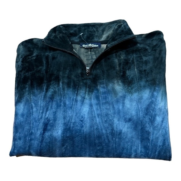 FRESHMAN Dipped Velour Quarter Zip Long Sleeve Pullover Shirt Size 7 - Picture 4 of 5